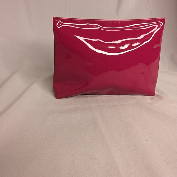 EUC YVES SAINT LAURENT YSL BARBIE CORE PINK PATENT LEATHER ZIPPY POUCH - Picture 8 of 9